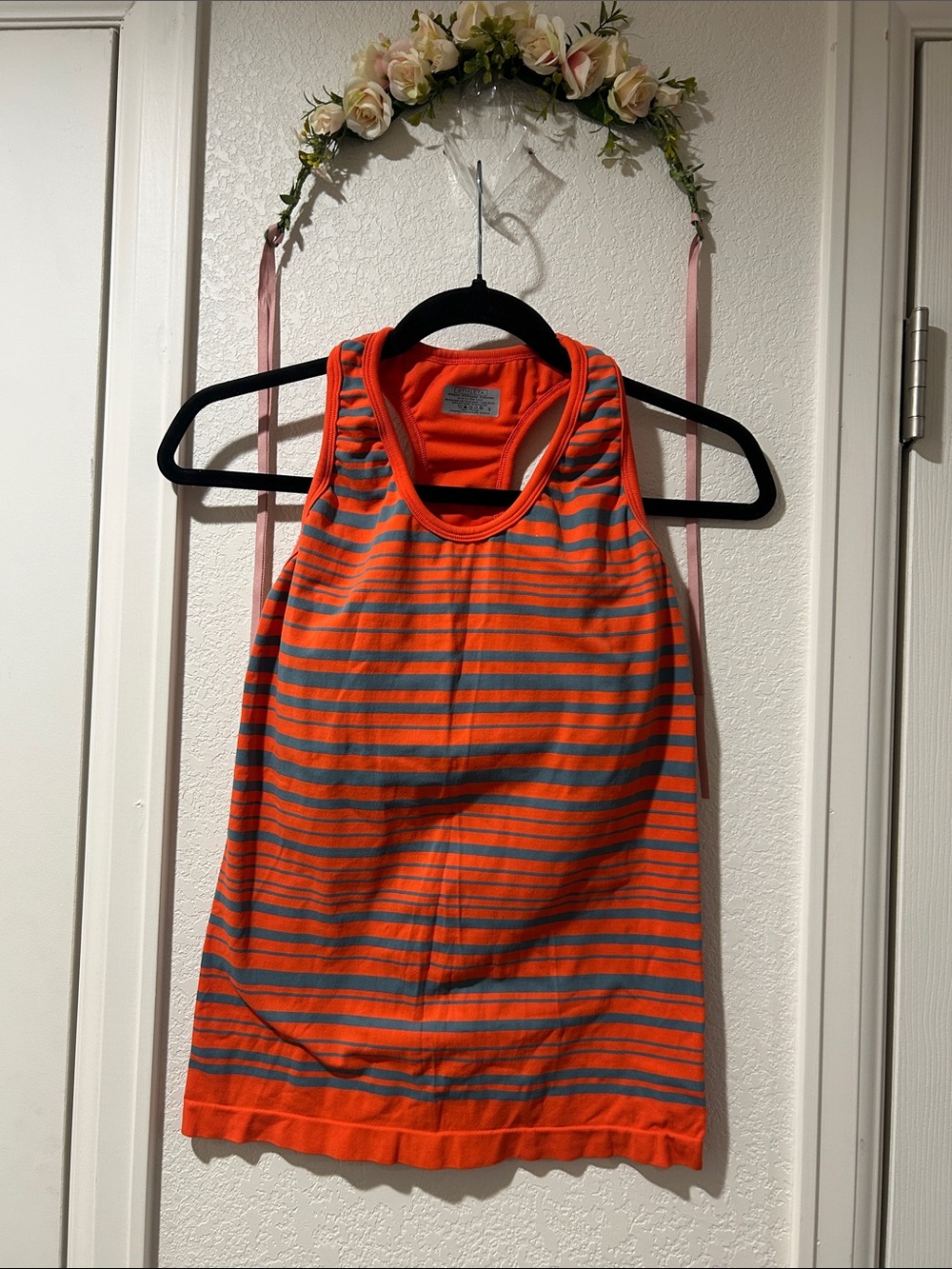 Athleta Striped Built-in Bra Tank Top